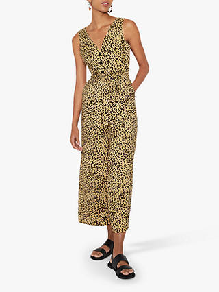 Warehouse Leopard Print Culotte Jumpsuit, Multi