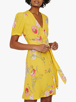 Warehouse Iris Mini Dress, Yellow
