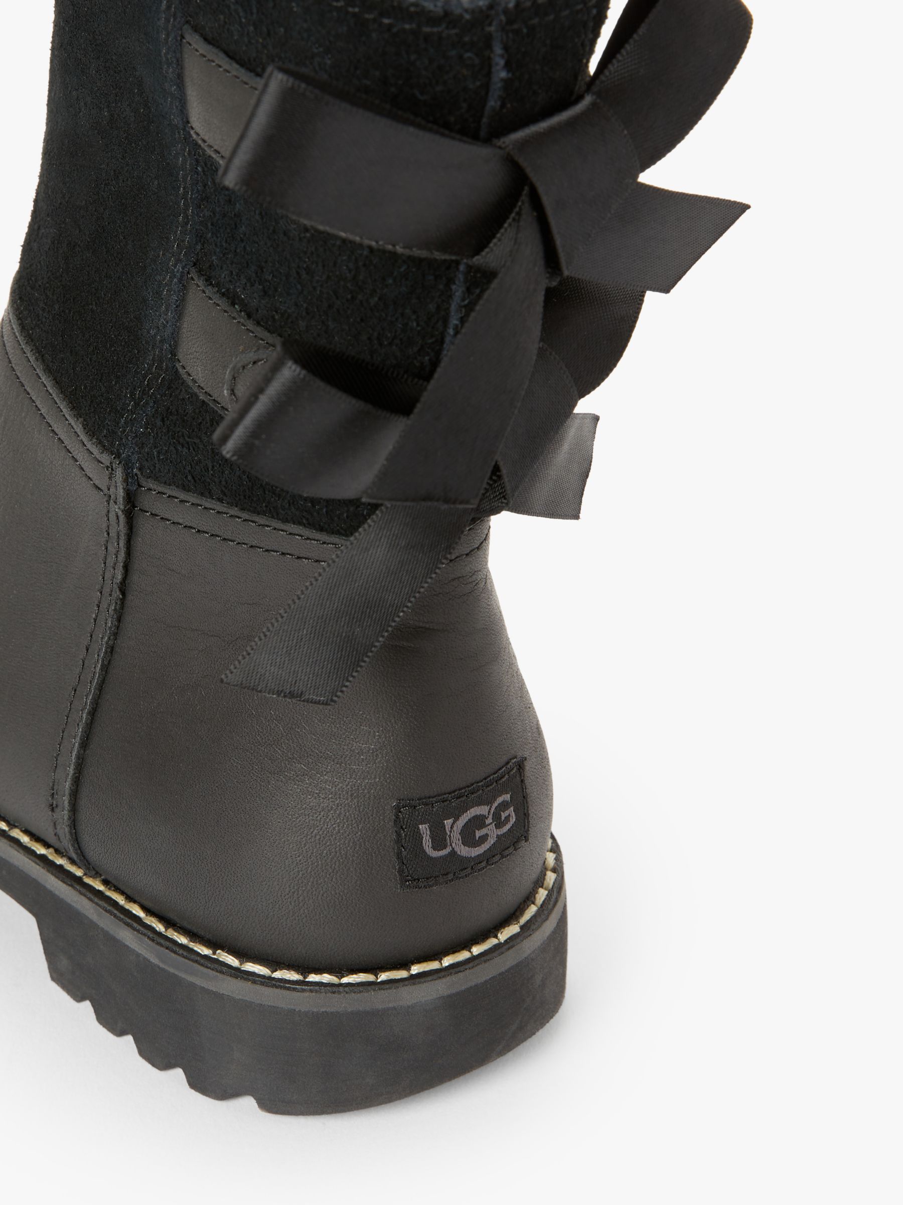black leather ugg boots