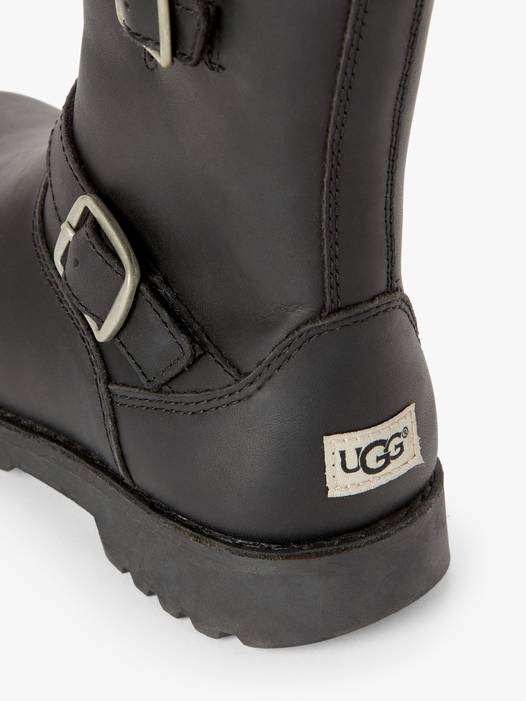 ugg black leather booties