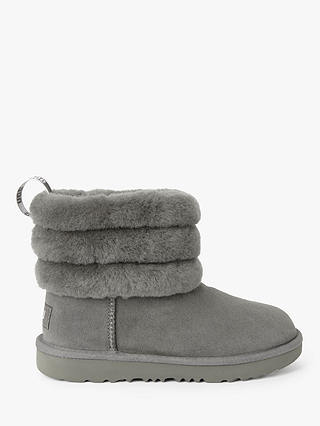 UGG Children's Fluff Mini Quilted Boots, Charcoal