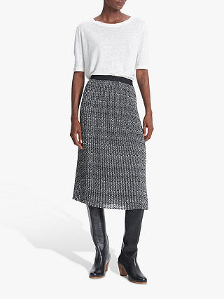 Gerard Darel Tracey Midi Skirt, Black/White