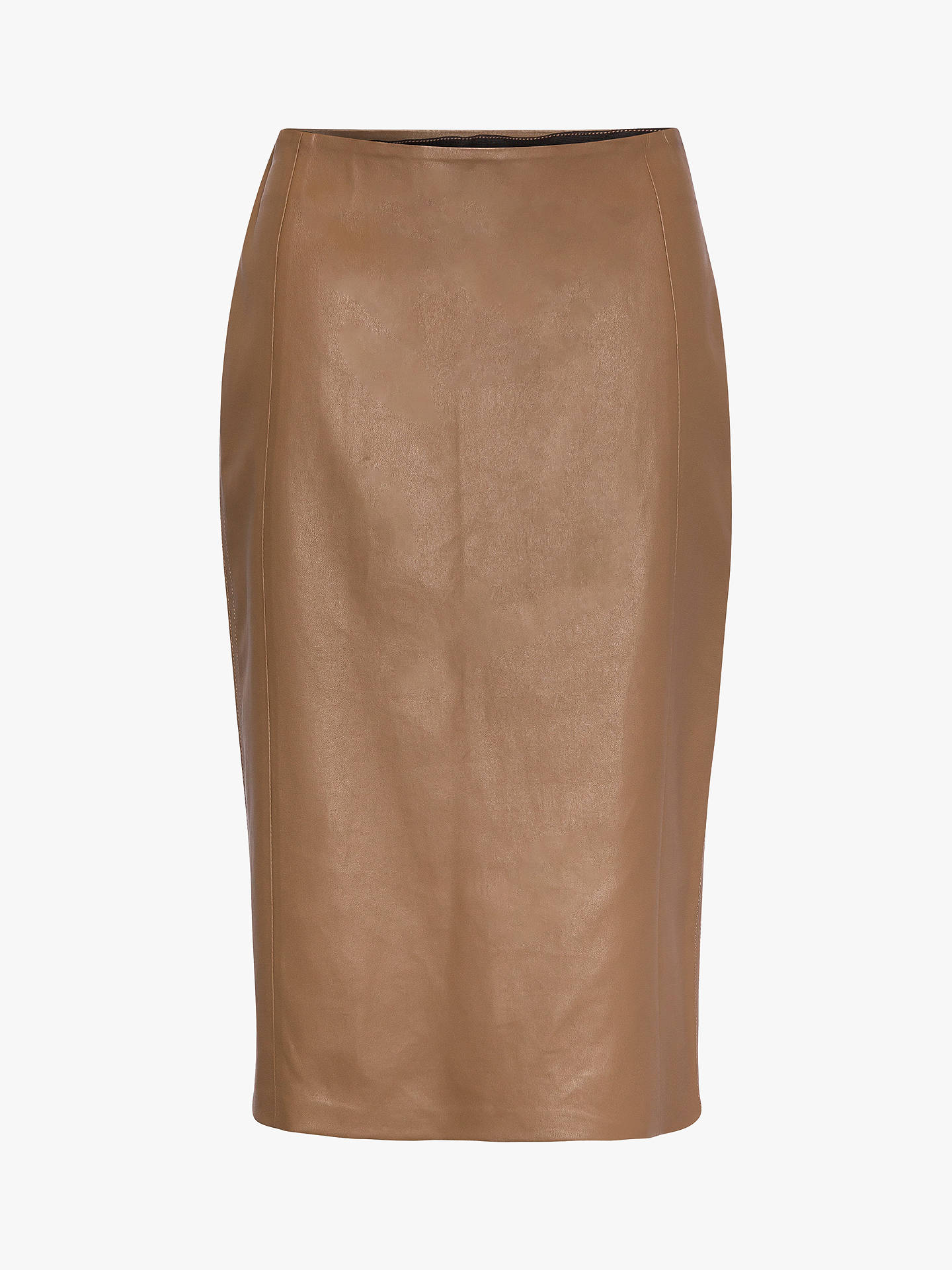 Gerard Darel Leather Pencil Skirt, Brown at John Lewis & Partners