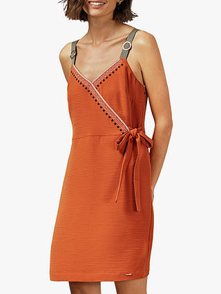 Ted Baker Colour By Numbers Aelicia Textured Wrap Dress, Orange