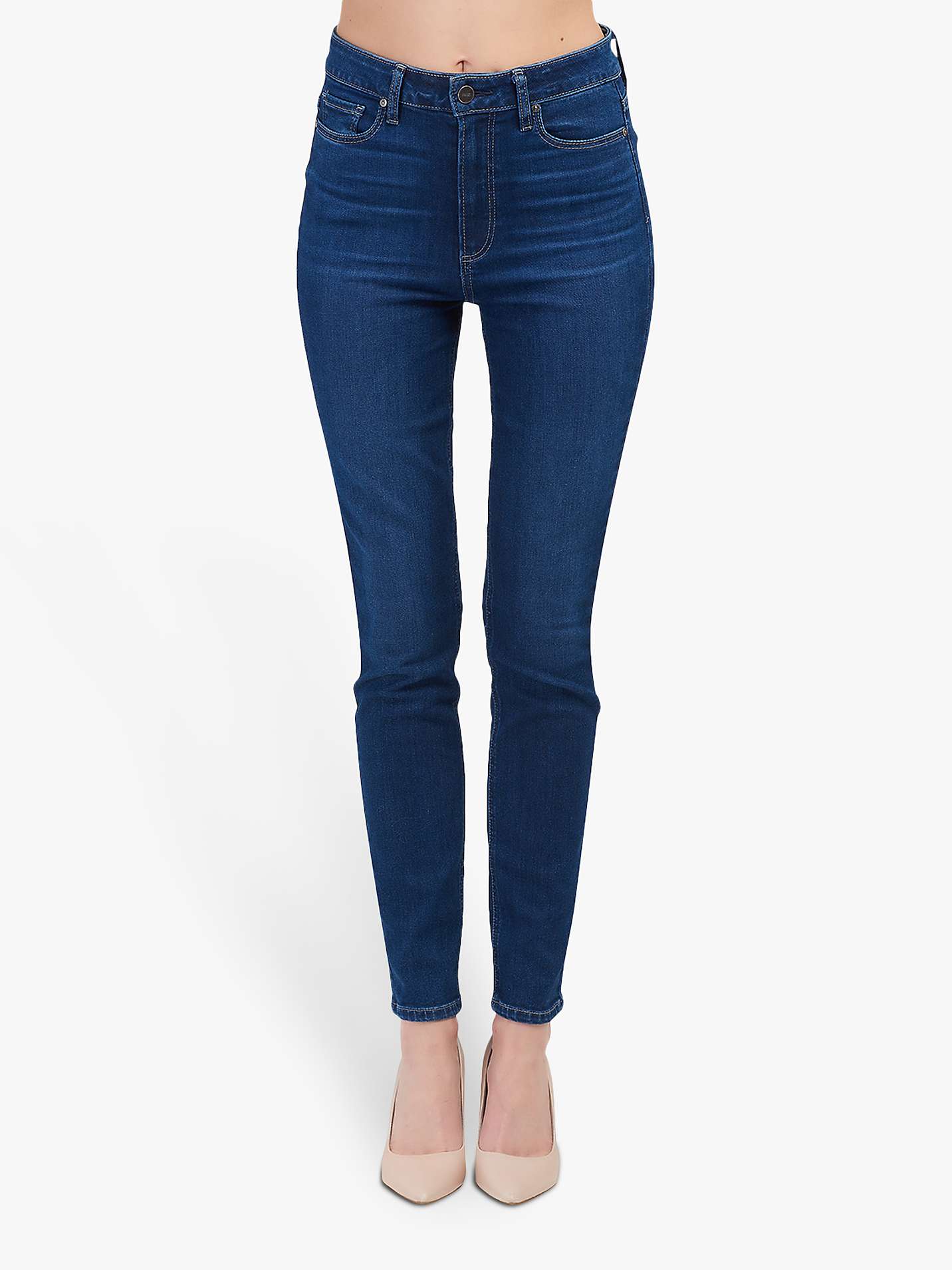 Buy PAIGE Margot High Rise Ultra Skinny Jeans, Brentwood Mid Wash Online at johnlewis.com