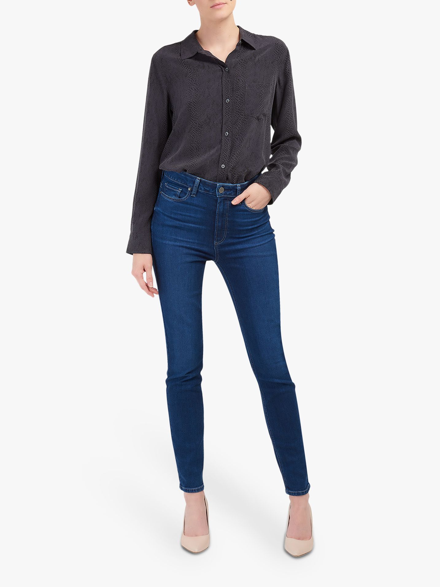 PAIGE Margot High Rise Ultra Skinny Jeans, Brentwood Mid Wash at John ...