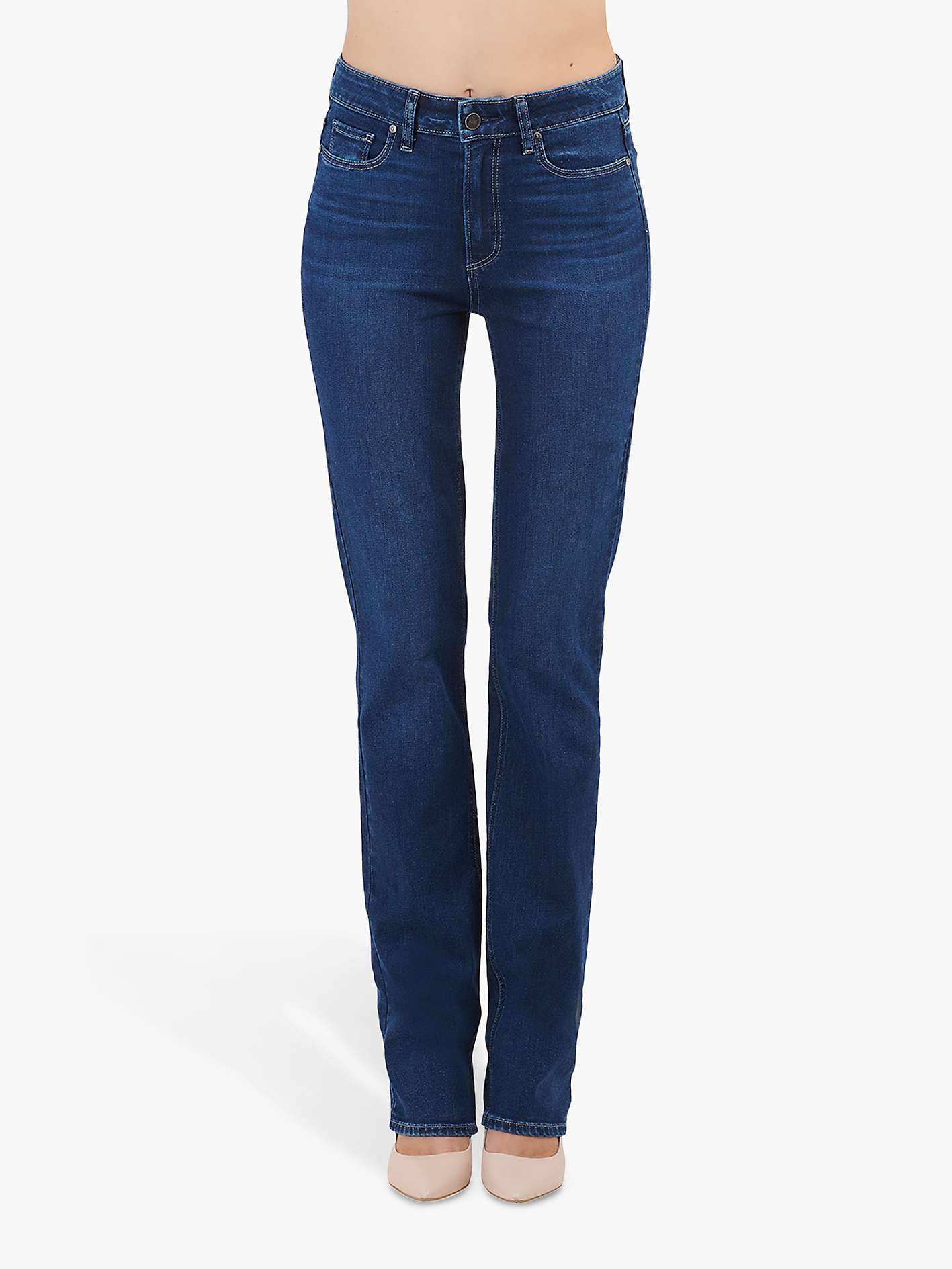 Buy PAIGE Hoxton High Rise Straight Leg Jeans, Brentwood Mid Wash Online at johnlewis.com