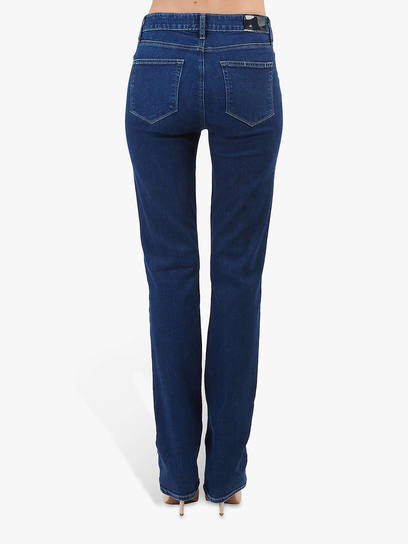 Buy PAIGE Hoxton High Rise Straight Leg Jeans, Brentwood Mid Wash Online at johnlewis.com