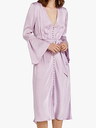Ghost Annabelle Fluted Sleeve Dress, Lilac