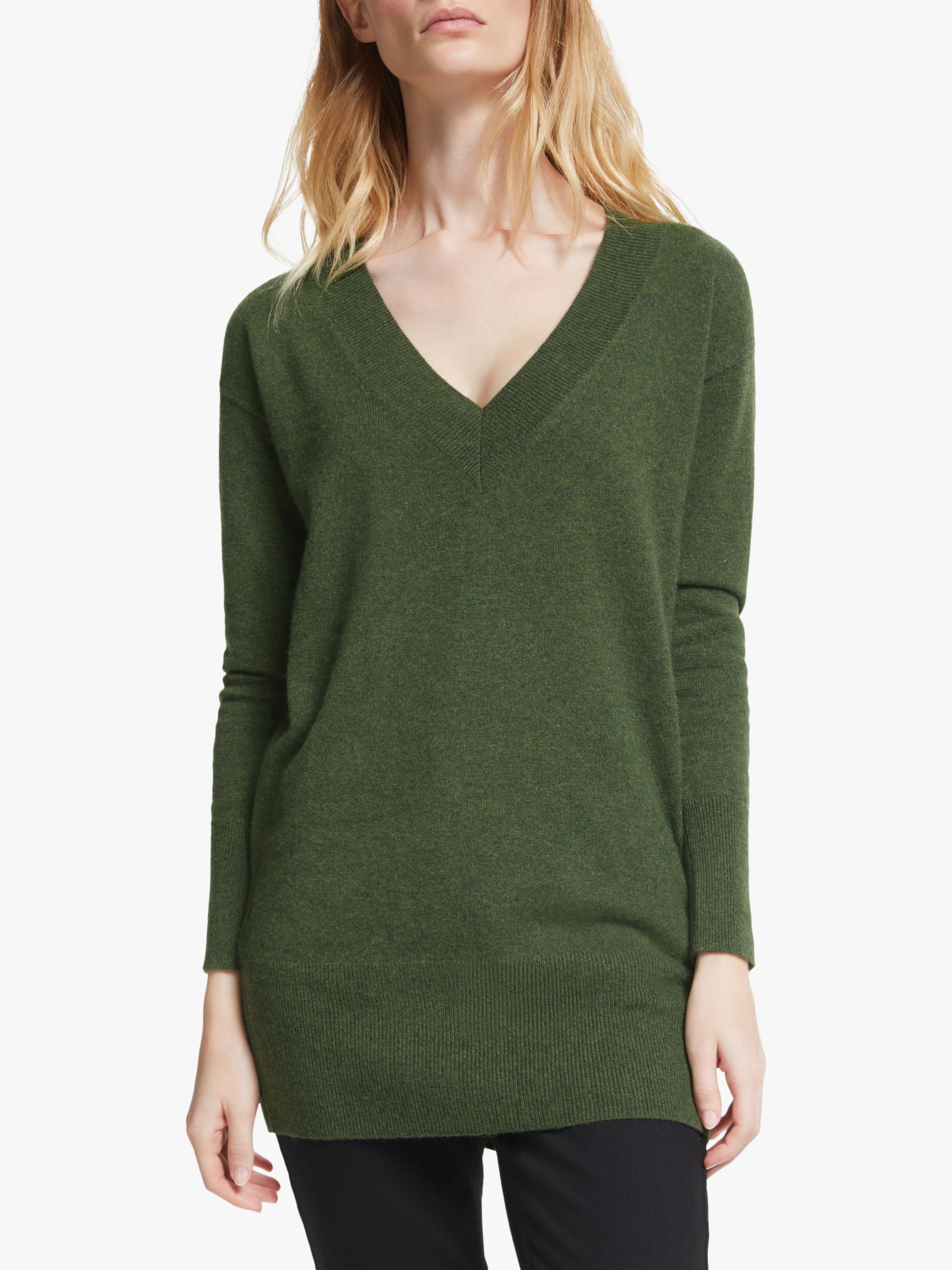 John Lewis & Partners Relaxed V-Neck Cashmere Sweater