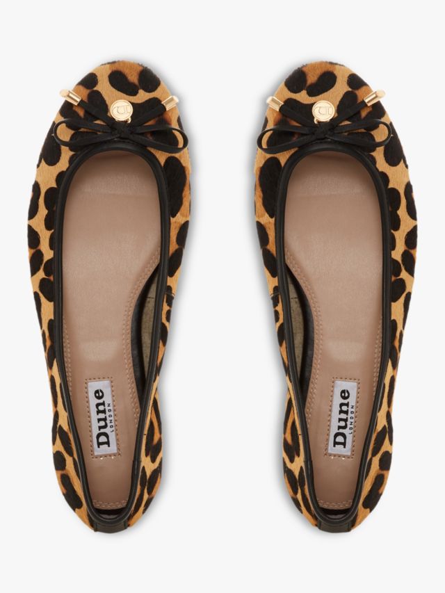 Dune leopard store print ballet pumps