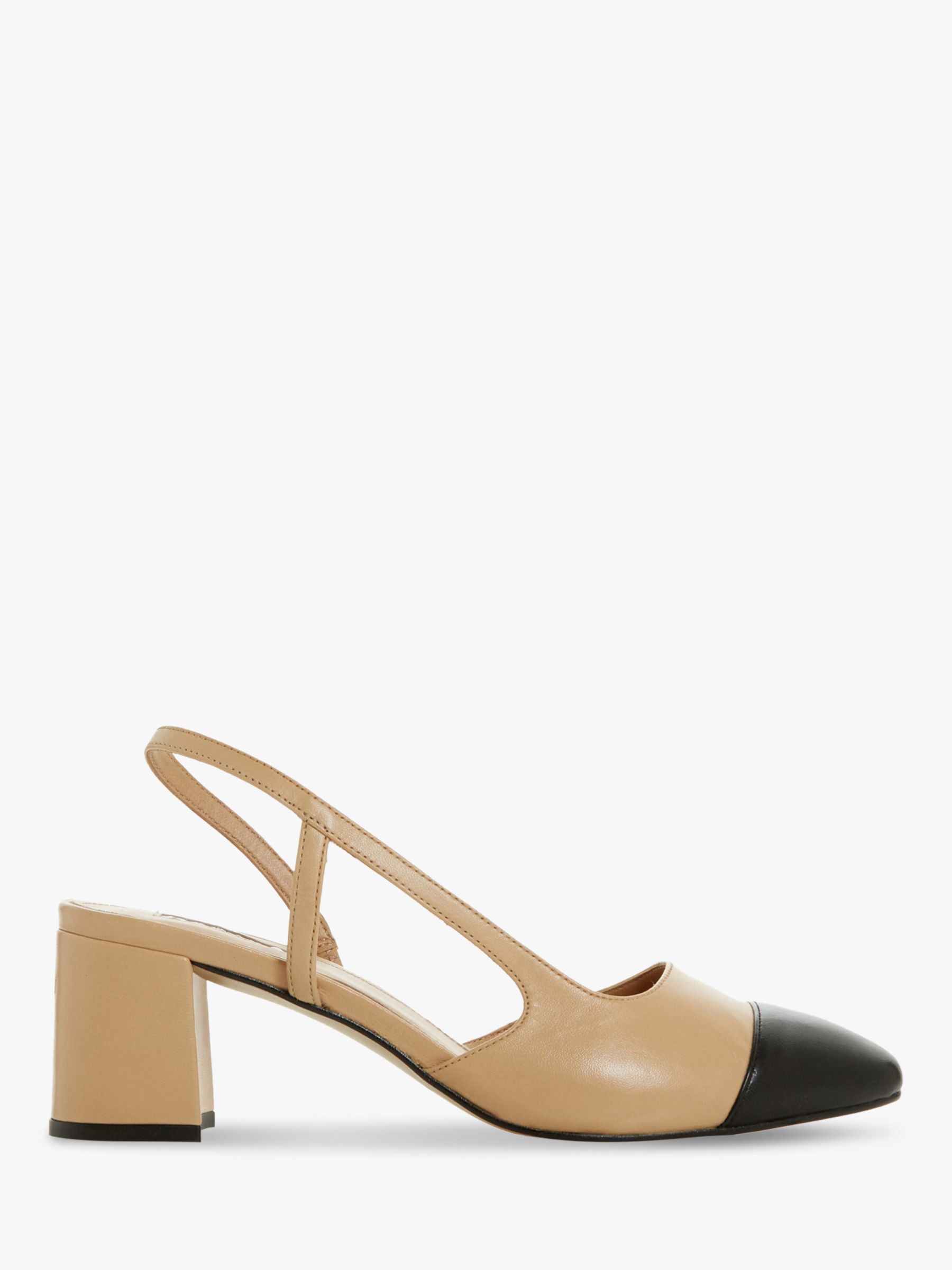 Dune Croft Leather Pointed Toe Court Shoes