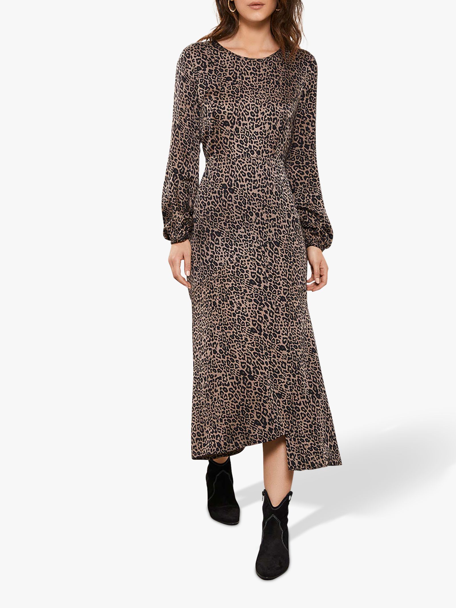 Mint Velvet Leopard Midi Dress, Multi