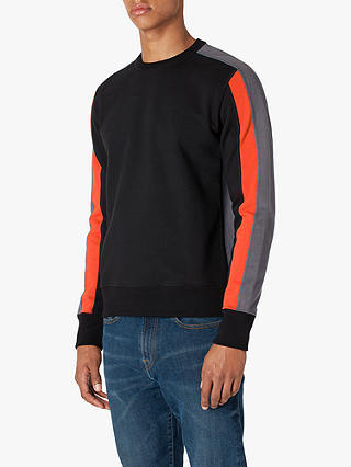PS Paul Smith Colour Block Cotton Sweatshirt, Black