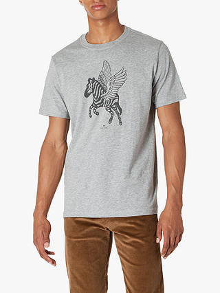PS Paul Smith Winged Zebra Print T-Shirt, Grey