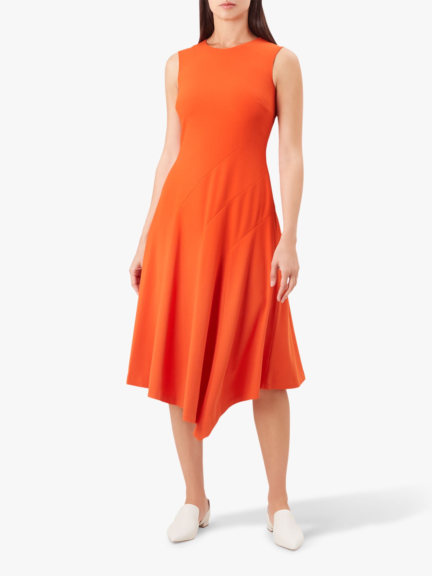 Hobbs Anya Dress, Burnt Orange at John Lewis & Partners