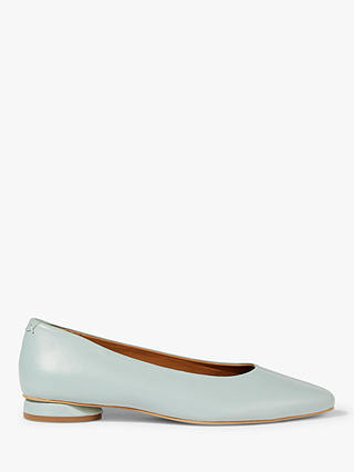 Jigsaw Arla Leather Soft Square Flat Court Shoes