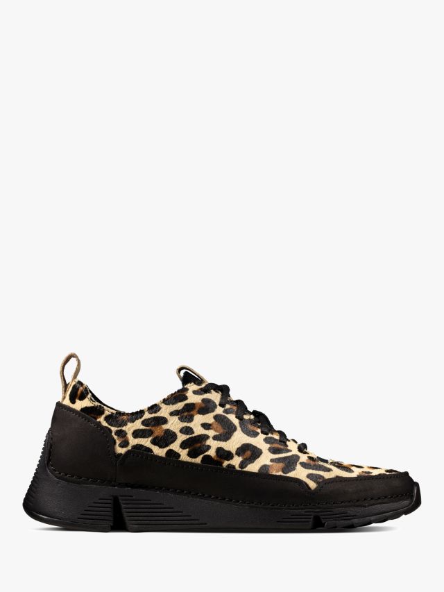 Clarks leopard print clearance trainers