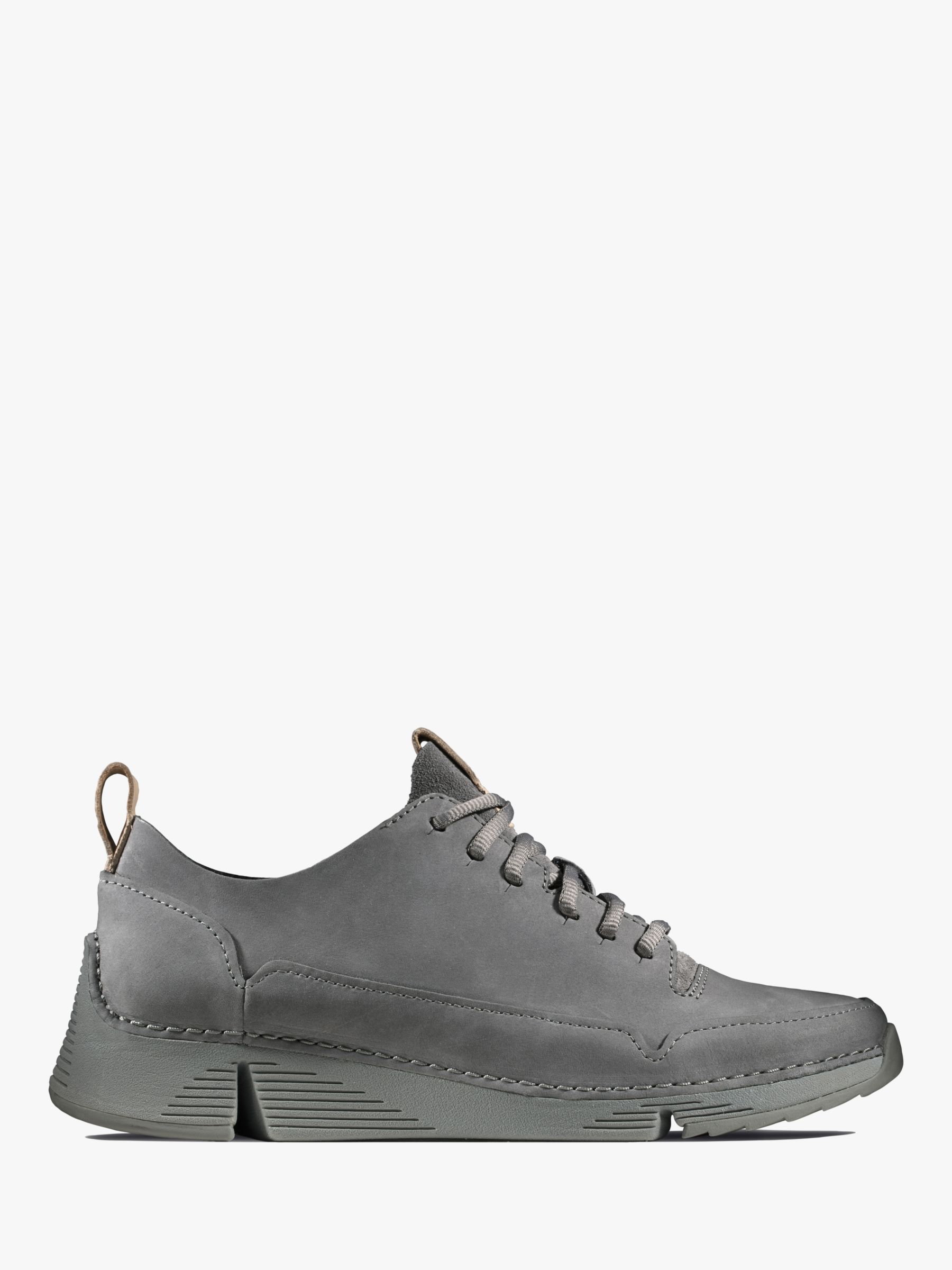 Clarks Tri Spark Nubuck Trainers, Grey