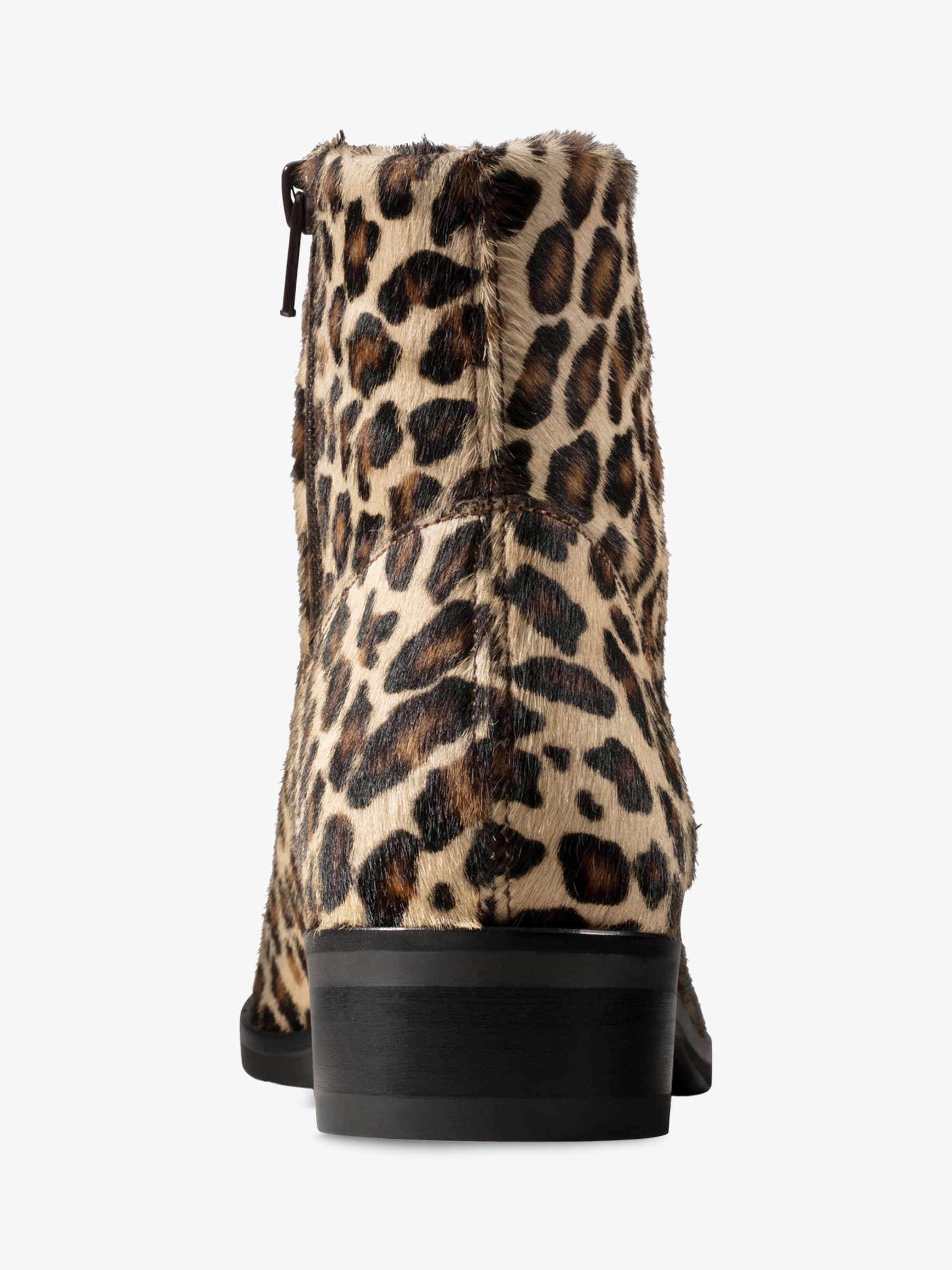 clarks leopard print ankle boots