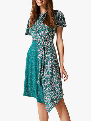Phase Eight Finella Floral Print Dress, Green/Multi