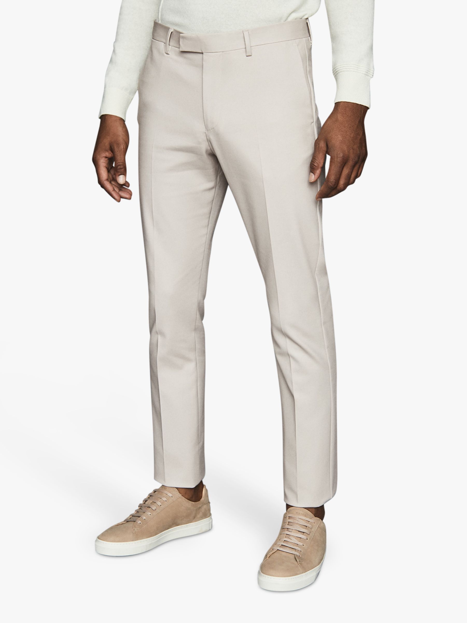 Reiss Eastbury Slim Fit Chinos, Stone at John Lewis & Partners