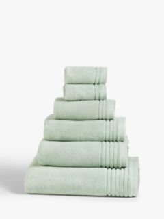 John Lewis & Partners Ultra Soft Cotton Guest Towel, Mineral Green
