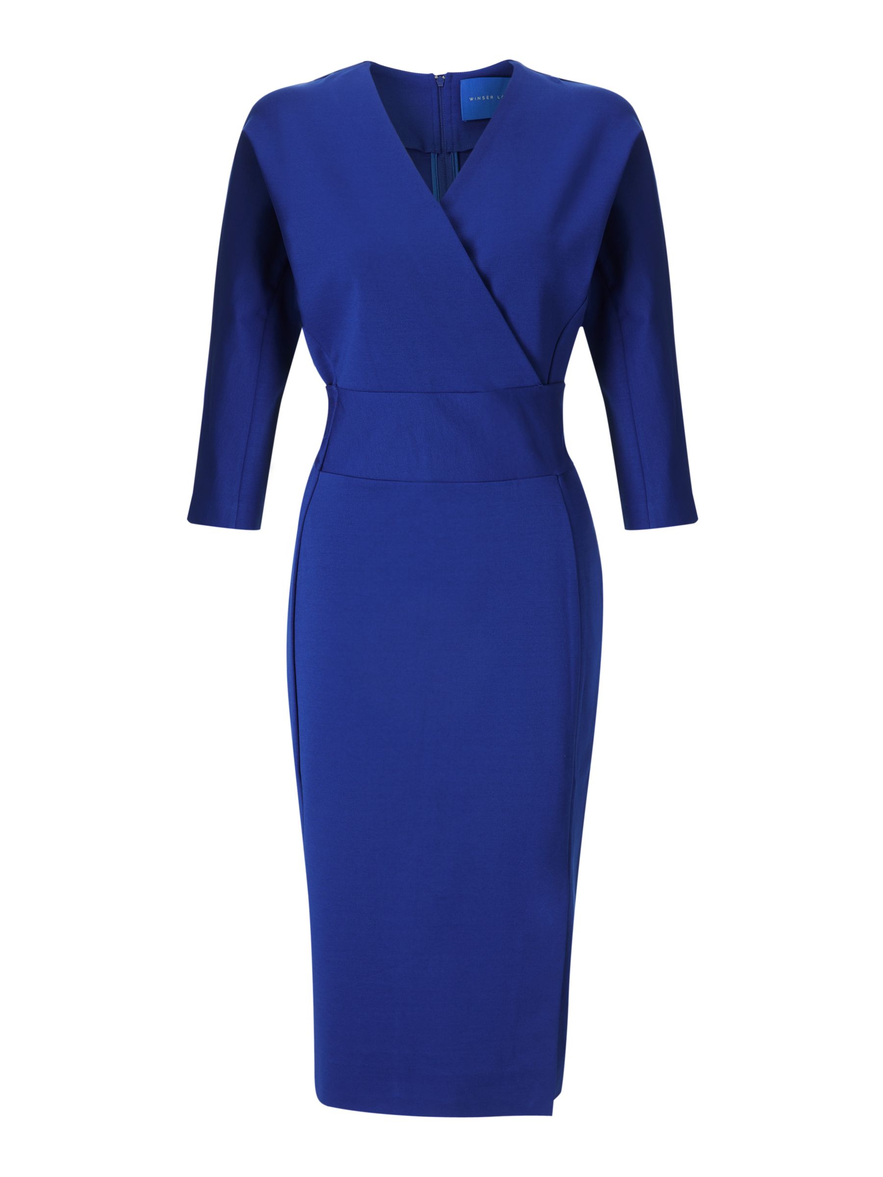 Winser London Diana Miracle Wrap Dress, Blue at John Lewis & Partners