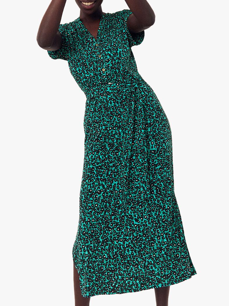 Oasis Leopard Print Shirt Dress, Multi