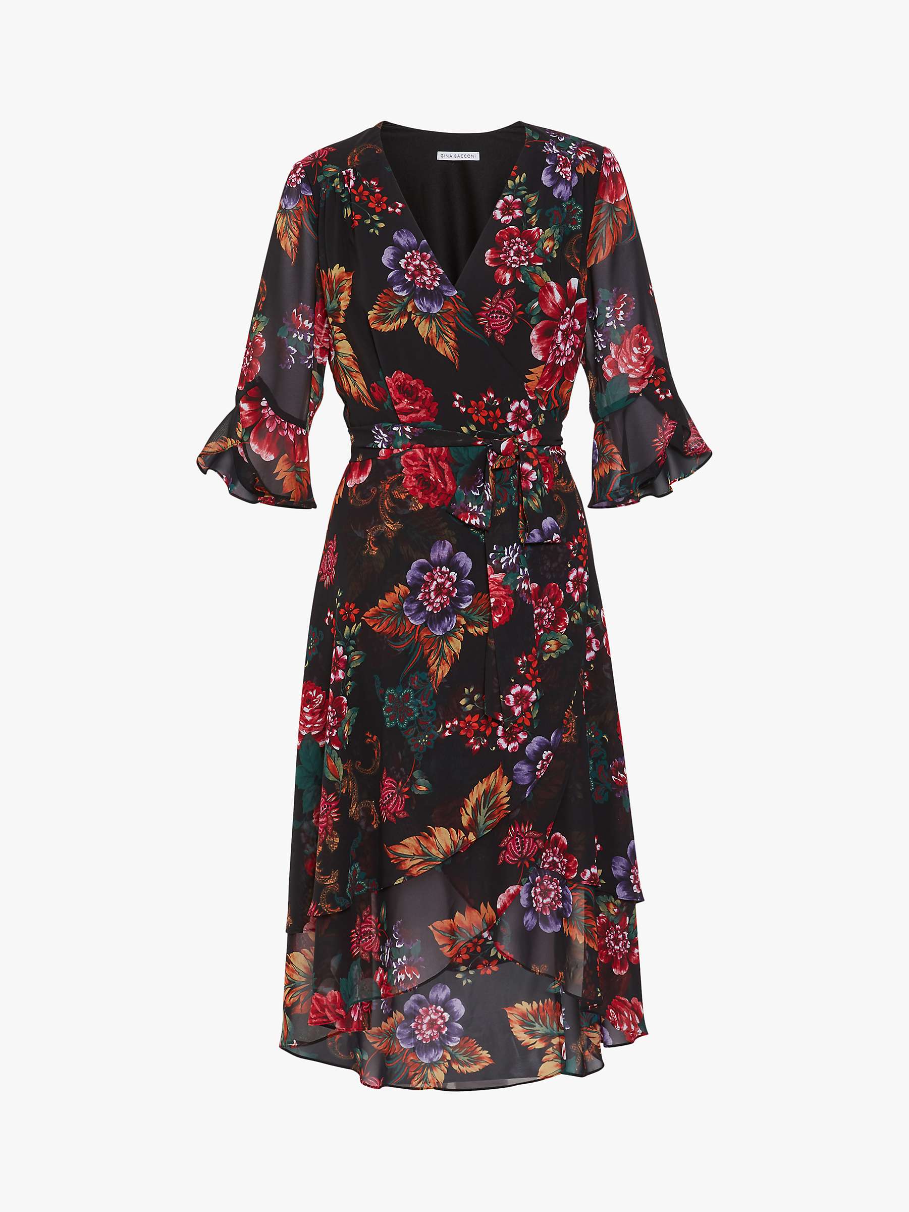 Buy Gina Bacconi Marilene Dress, Black/Multi Online at johnlewis.com