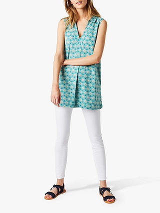 White Stuff Summer Tunic Top, Kahlo Green