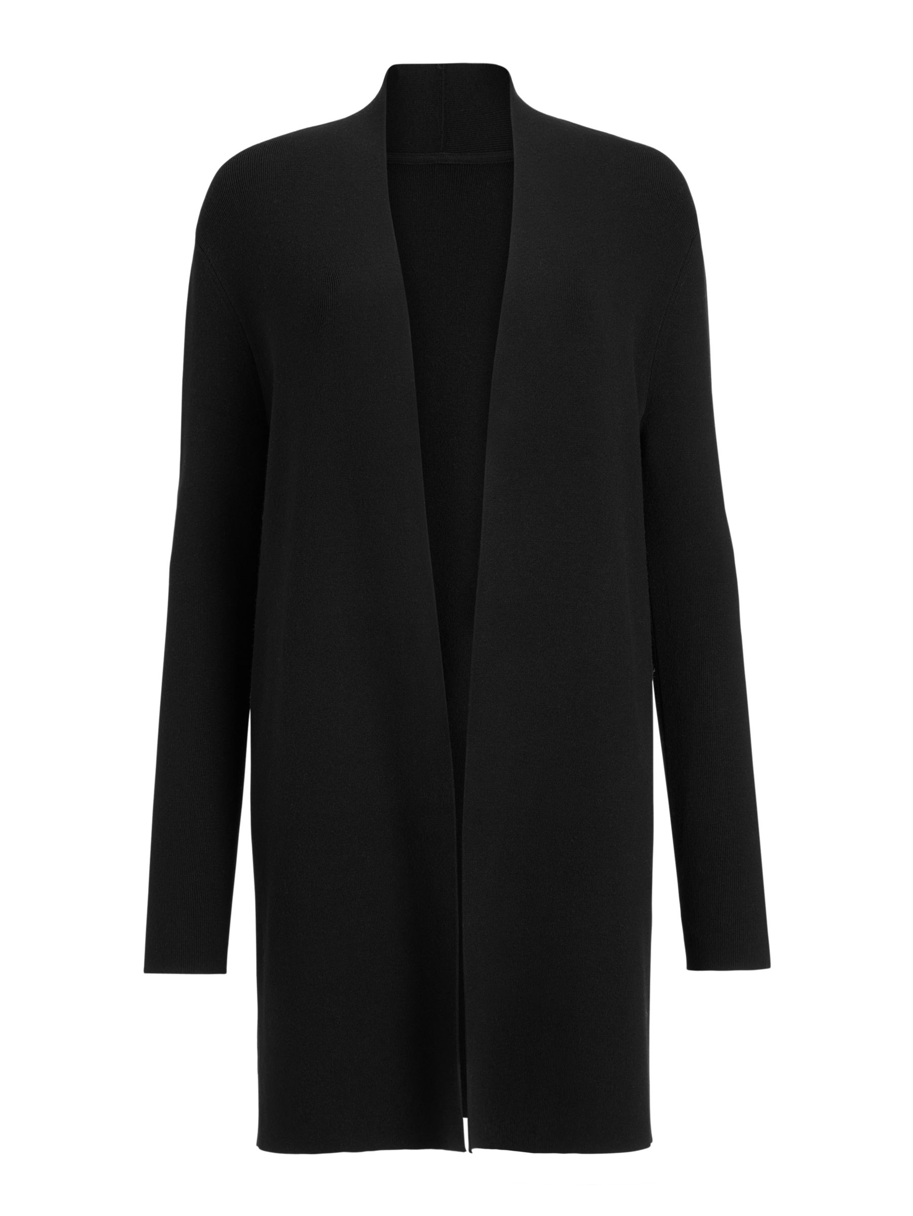 John Lewis & Partners Long Edge to Edge Cardigan, Black at John Lewis ...