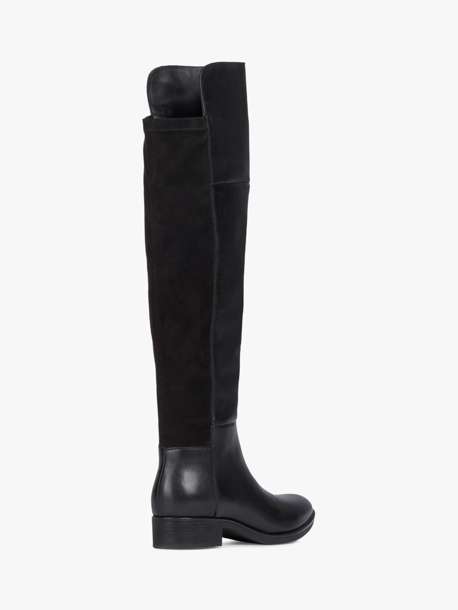 Geox Women's Felicity Leather Over the Knee Boots, Black at John Lewis ...