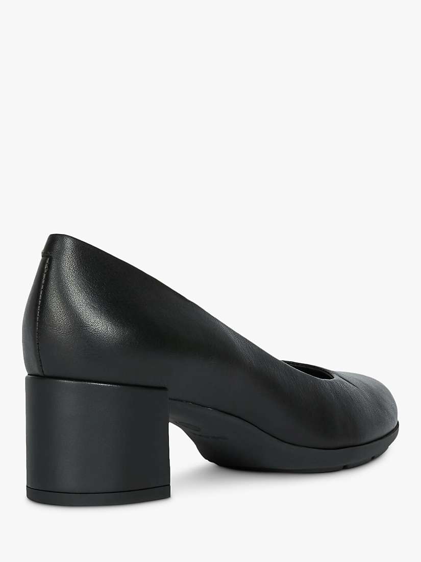 Buy Geox Women's New Annya Leather Block Heel Court Shoes, Black Online at johnlewis.com
