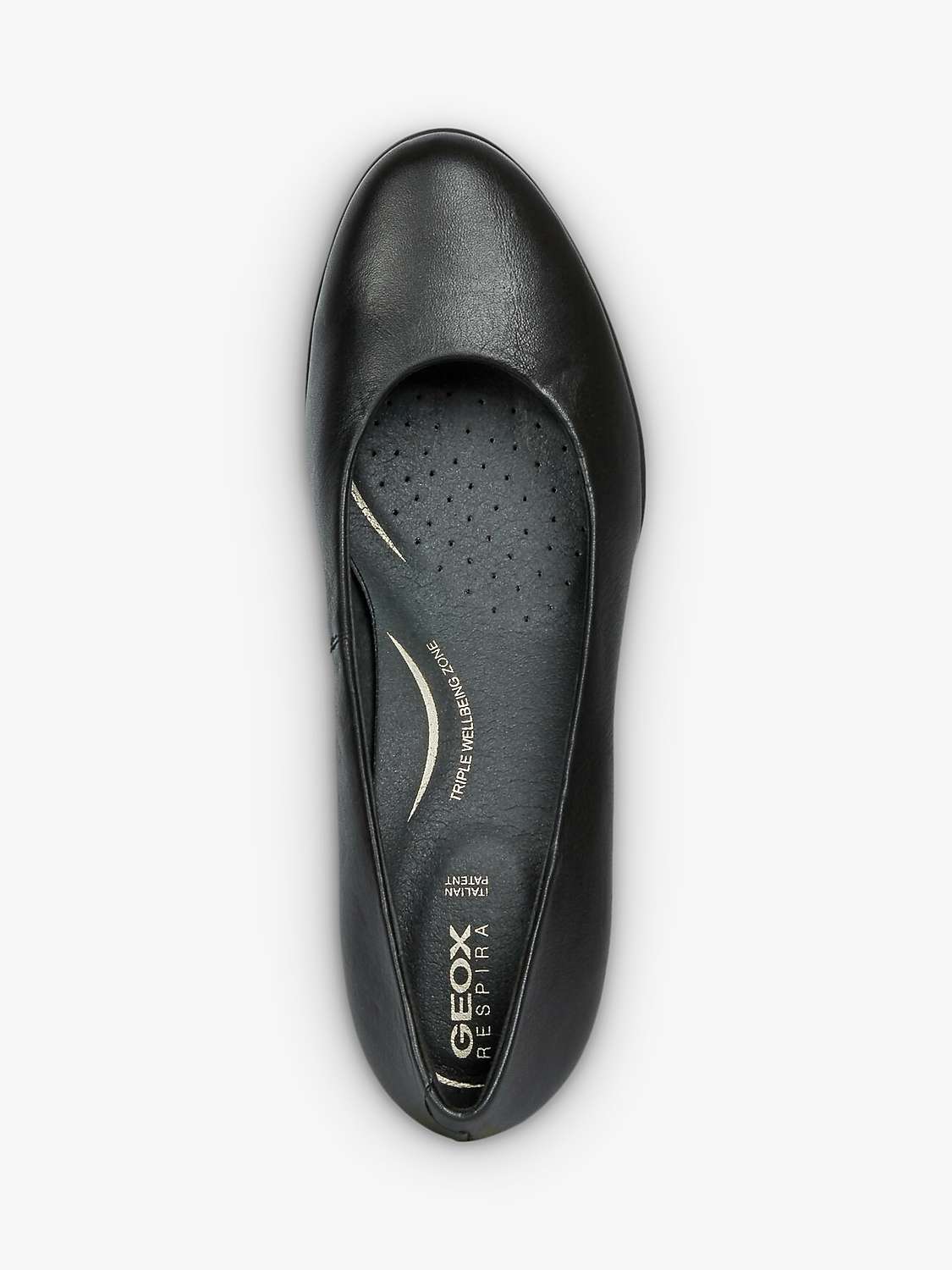 Buy Geox Women's New Annya Leather Block Heel Court Shoes, Black Online at johnlewis.com