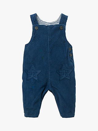 Mini Boden Cord Star Dungarees, Stormy Blue
