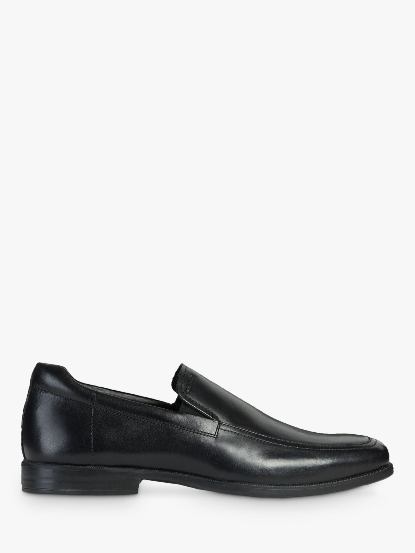 Geox Calgary Leather Loafers, Black at John Lewis & Partners