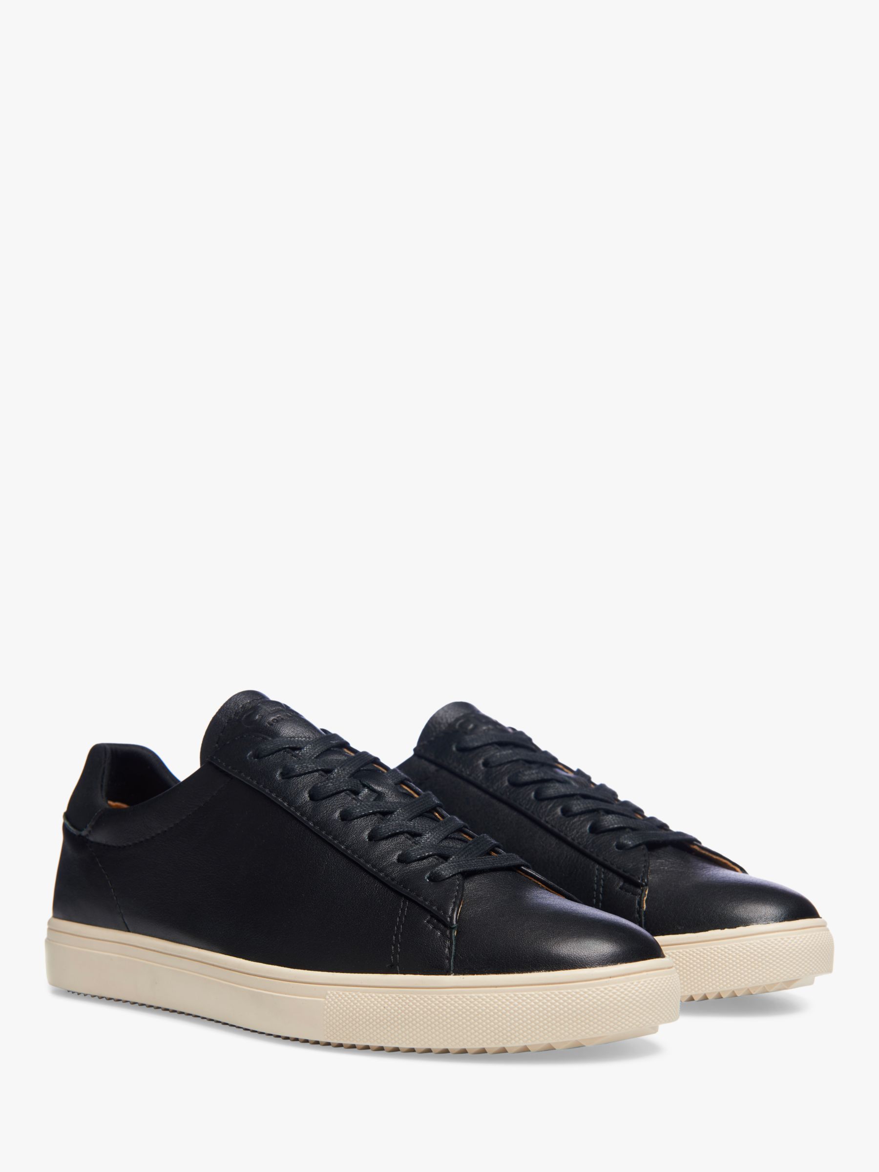 CLAE Bradley Essentials Leather Trainers, Black Milled Leather, 7