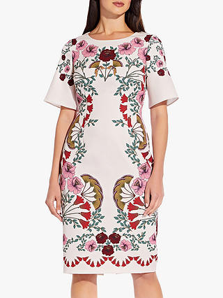 Adrianna Papell Folkloric Beauty Floral Dress, Pink