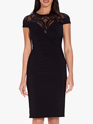 Adrianna Papell Jersey Sequin Dress, Black