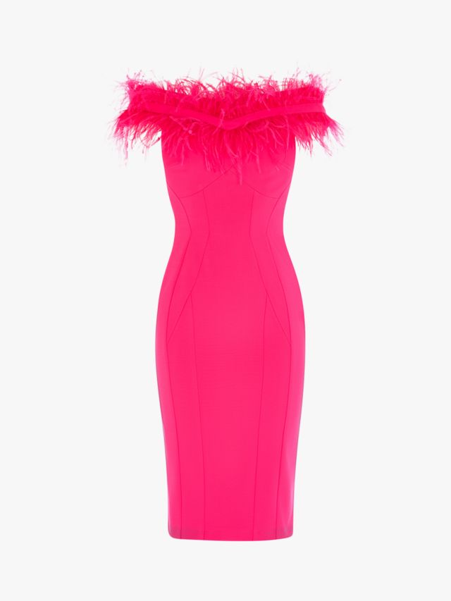 Pink feather store dress coast