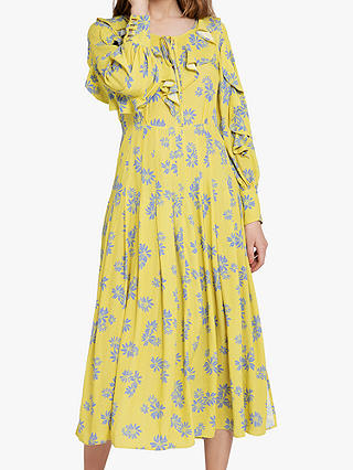 Ghost Lottie Dress, Yellow/Multi