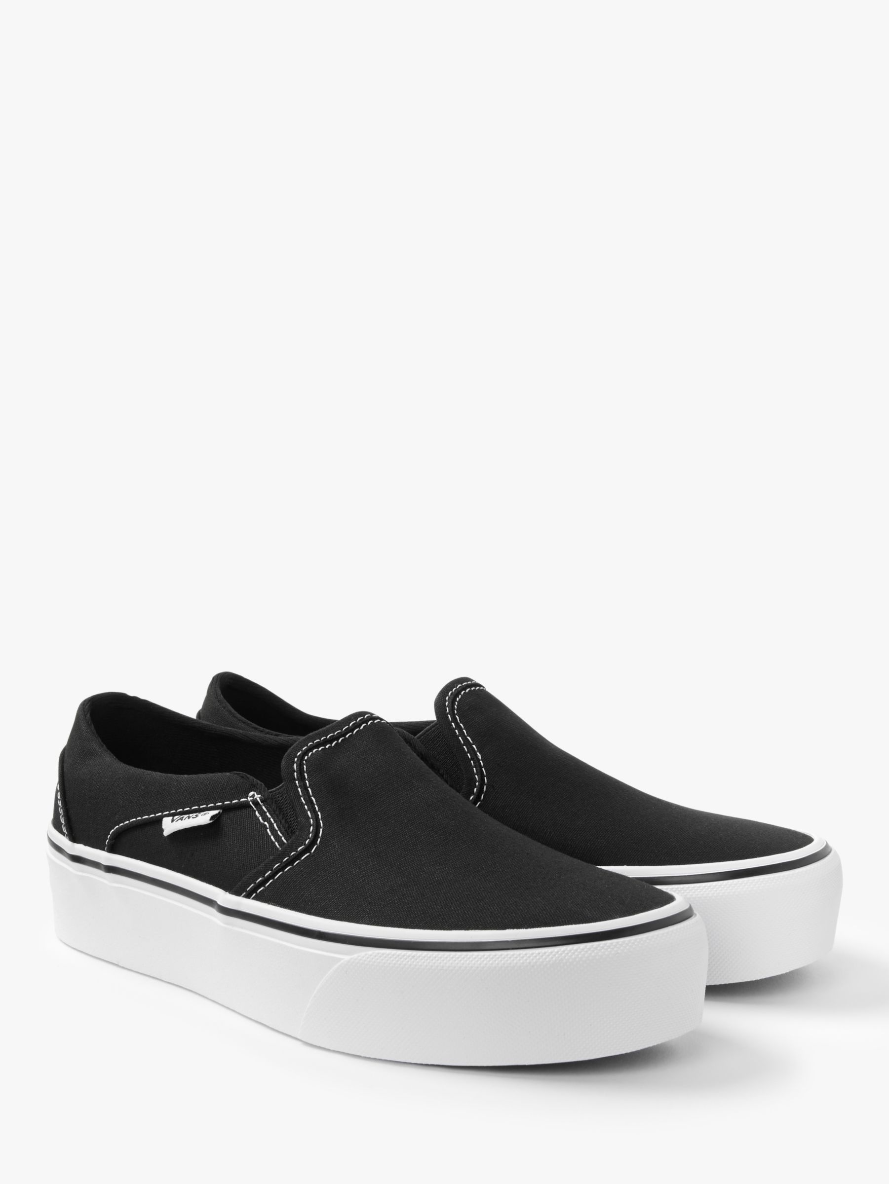 Vans Asher Platform Trainers, Black