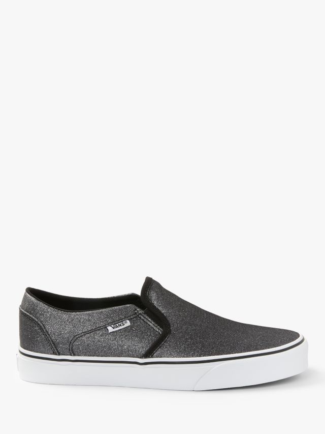 Vans Asher Slip On Trainers Black Glitter 4