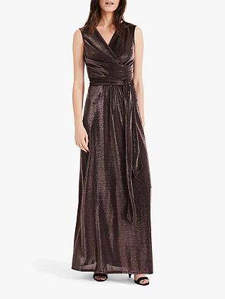 Phase Eight Evelyn Shimmer Maxi Dress, Bronze
