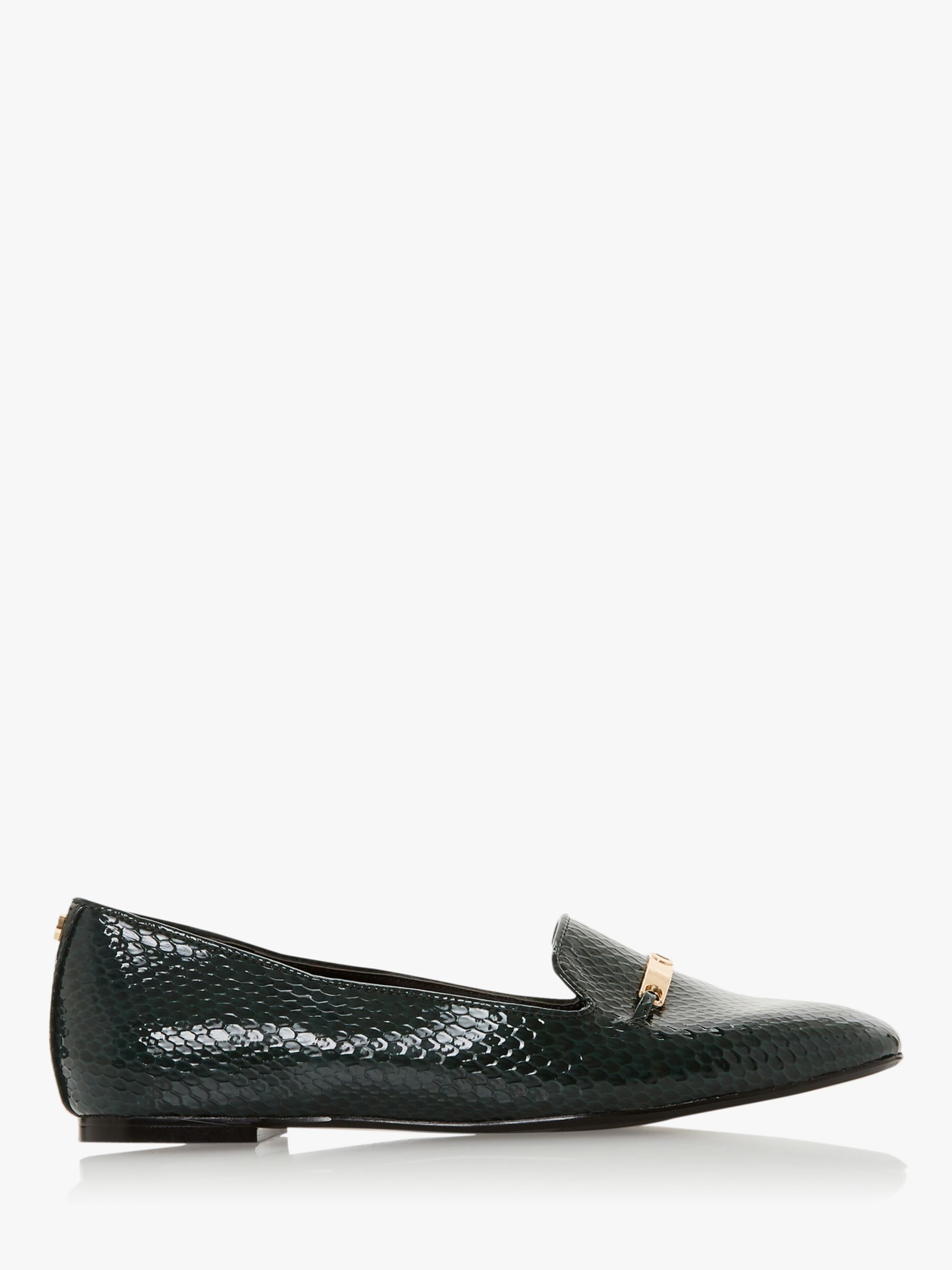 Dune Graced Patent Loafers, Green