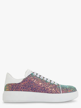 Dune Entity Leather Lace Up Trainers, Multi