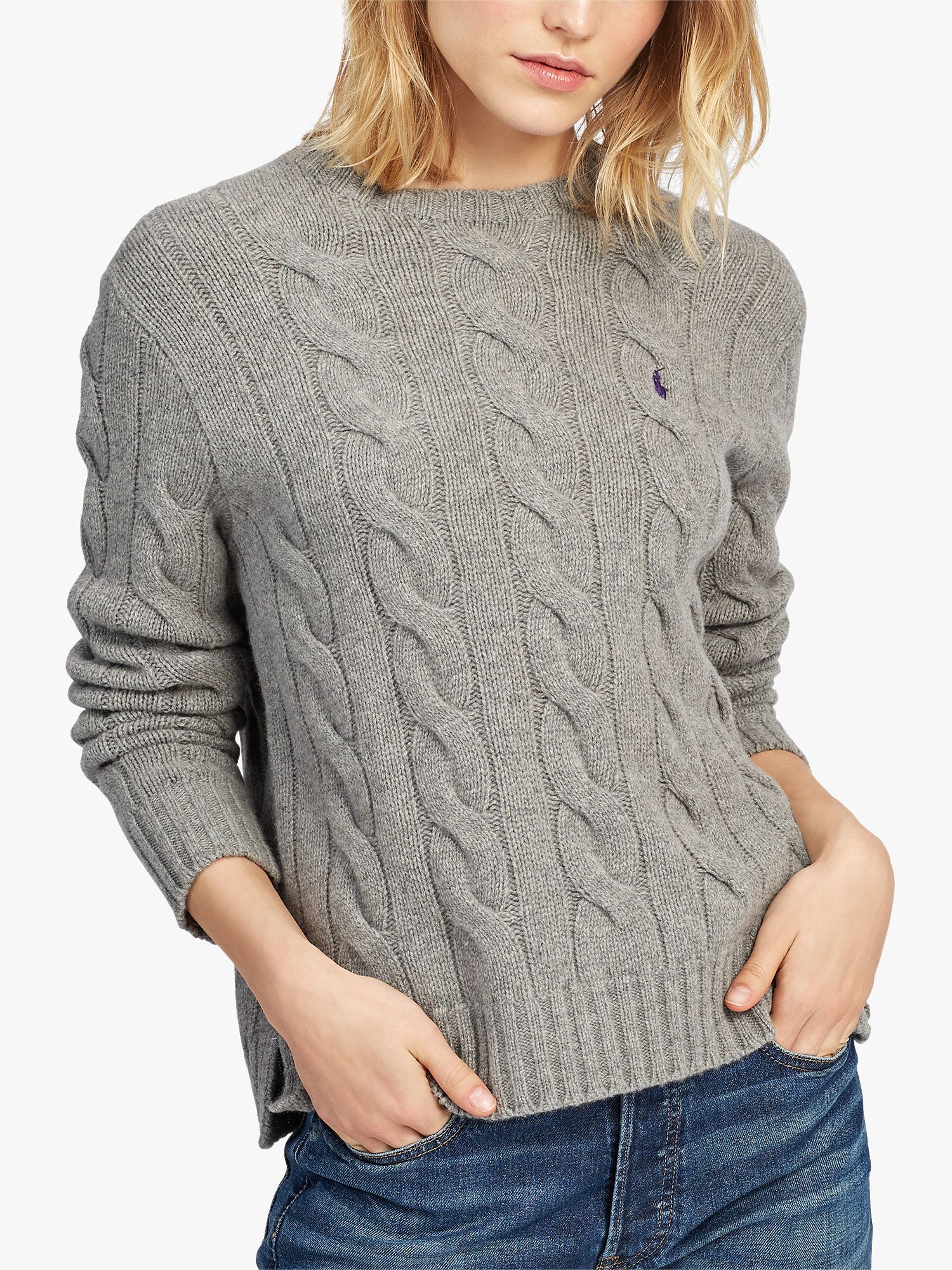 Ralph Lauren Wool Sweaters in Grey Womens Jumpers and knitwear Ralph Lauren Jumpers and knitwear Grey 