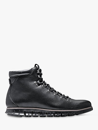 Cole Haan Zerogrand Leather Hiker Boots, Black