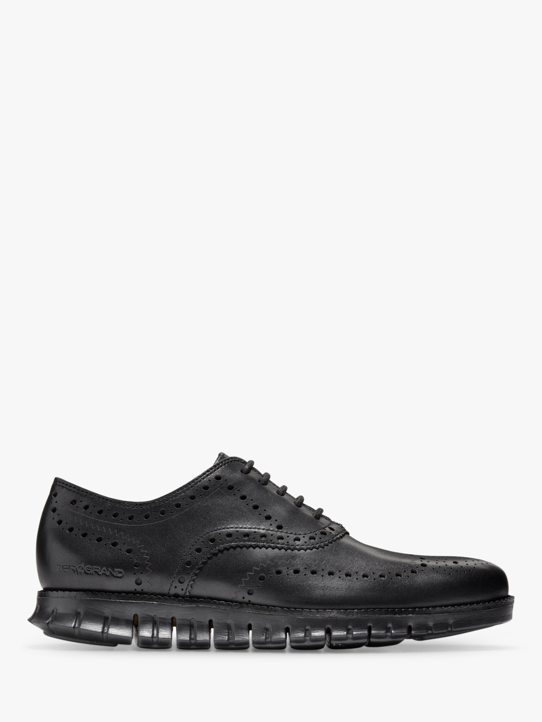 Cole Haan Zerogrand Wingtip Leather Oxford Shoes, Black Closed Holes at ...